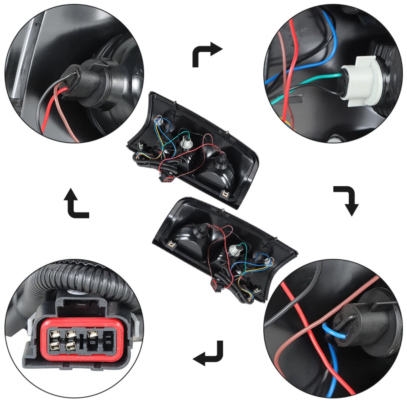 Pair Tail Lights Brake Lamps For 2003-2006 Chevy Silverado 1500 2500 3500 LH+RH